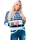 Azura Exchange Striped Drawstring Hoodie - 2XL