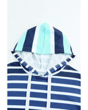 Azura Exchange Striped Drawstring Hoodie - M