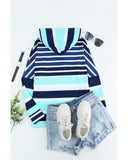 Azura Exchange Striped Drawstring Hoodie - S