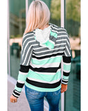 Azura Exchange Striped Drawstring Long Sleeve Hoodie - 2XL