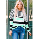 Azura Exchange Striped Drawstring Long Sleeve Hoodie - 2XL