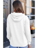 Azura Exchange Ripped Hooded Sweatshirt with Kangaroo Pocket - 2XL