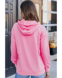 Azura Exchange Ripped Hooded Sweatshirt with Kangaroo Pocket - L