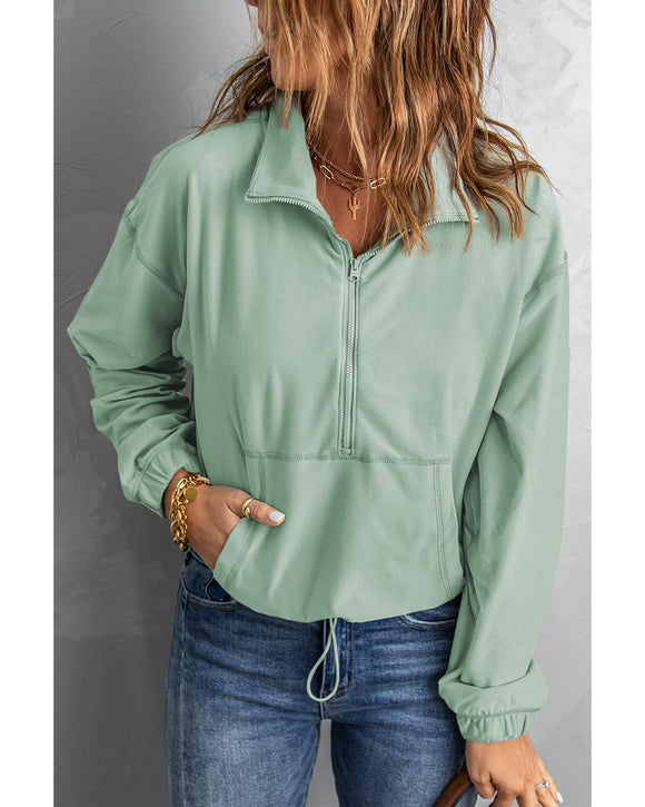 Azura Exchange Front Zip Pocket Sweatshirt - L