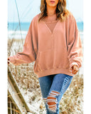 Azura Exchange Kangaroo Pocket Drop Shoulder Sweatshirt - L