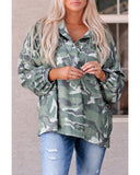 Azura Exchange Camo Print Oversize Hoodie - S