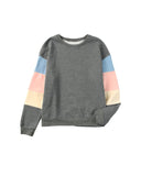 Azura Exchange Long Sleeve Colorblock Sweatshirt - L