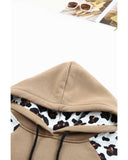 Azura Exchange Leopard Bishop Sleeve Hooded Sweatshirt - L