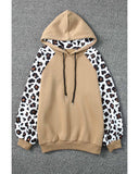 Azura Exchange Leopard Bishop Sleeve Hooded Sweatshirt - L