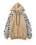 Azura Exchange Leopard Bishop Sleeve Hooded Sweatshirt - L