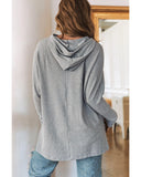 Azura Exchange Relaxed Drawstring Hooded Sweater - M