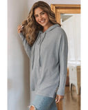 Azura Exchange Relaxed Drawstring Hooded Sweater - M