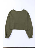 Azura Exchange Cropped Drop Shoulder Sweatshirt - L