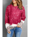 Azura Exchange Leopard Bleached Pullover Sweatshirt - M