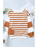 Azura Exchange Drop Shoulder Striped Pullover Sweatshirt - 2XL