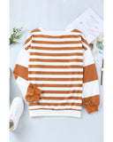 Azura Exchange Drop Shoulder Striped Pullover Sweatshirt - 2XL