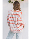 Azura Exchange Drop Shoulder Pullover Sweatshirt with Striped Pattern - 2XL