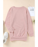 Azura Exchange Slit Buttons Crew Neck Sweatshirt - M