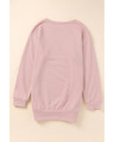 Azura Exchange Slit Buttons Crew Neck Sweatshirt - M