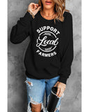 Azura Exchange Local Farmers Print Long Sleeve Sweatshirt - L