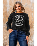 Azura Exchange Local Farmers Print Long Sleeve Sweatshirt - L