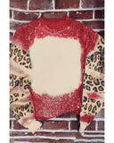 Azura Exchange Leopard Print Sweatshirt with Tie Dye Design - L