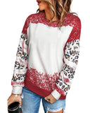 Azura Exchange Leopard Print Sweatshirt with Tie Dye Design - L