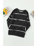 Azura Exchange Abstract Striped Long Sleeve Sweatshirt - M