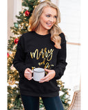 Azura Exchange Merry & Bright Print Sweatshirt - L