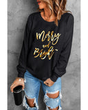 Azura Exchange Merry & Bright Print Sweatshirt - S