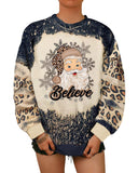 Azura Exchange Santa Clause Bleach Print Graphic Sweatshirt - L