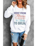 Azura Exchange Letters Print Long Sleeve Sweatshirt - S