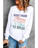 Azura Exchange Letters Print Long Sleeve Sweatshirt - S