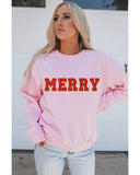 Azura Exchange MERRY Graphic Pullover Sweatshirt - L