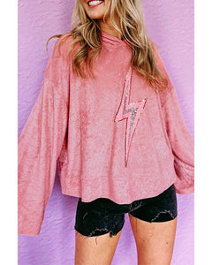 Azura Exchange Sequin Oversized Hoodie - L