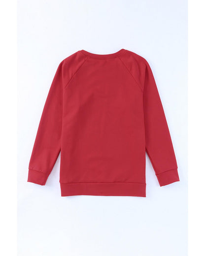 Azura Exchange Round Neck Raglan Sleeve Sweatshirt - S