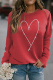 Azura Exchange Heart Shaped Long Sleeve Sweatshirt - 2XL