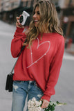 Azura Exchange Heart Shaped Long Sleeve Sweatshirt - S