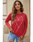 Azura Exchange Heart Shaped Long Sleeve Sweatshirt - S