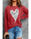 Azura Exchange Heart Graphic Pullover Sweatshirt - S