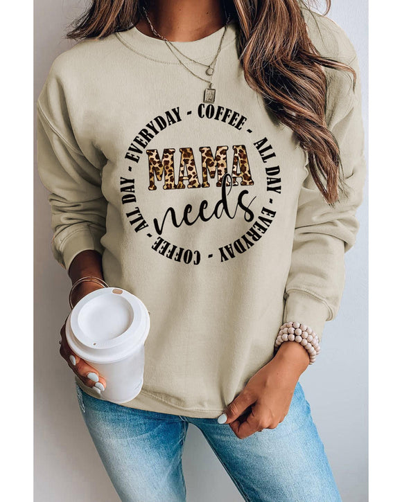 Azura Exchange MAMA Needs All Day Everyday Letters Graphic Sweatshirt - S