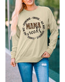 Azura Exchange MAMA Needs All Day Everyday Letters Graphic Sweatshirt - S