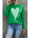 Azura Exchange Lucky Clover Heart Graphic Sweatshirt - L