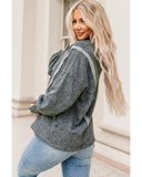 Azura Exchange Relaxed Fit Acid Wash Pullover Sweatshirt with Slit Details - M