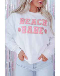 Azura Exchange BEACH BABE Slogan Graphic Sweatshirt - M