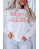 Azura Exchange BEACH BABE Slogan Graphic Sweatshirt - M