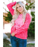 Azura Exchange Long Sleeve Tie Dye Pullover Sweatshirt - M