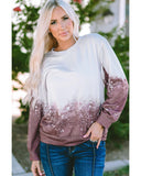 Azura Exchange Gradient Tie Dye Pullover Sweatshirt - L