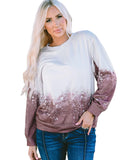 Azura Exchange Gradient Tie Dye Pullover Sweatshirt - M