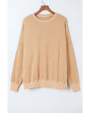 Azura Exchange Oversized Khaki Drop Shoulder Sweatshirt - L